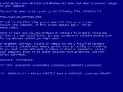 The blue screen of death on Windows XP, Vista and 7