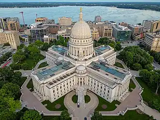 Wisconsin State Capitol building in Dane County