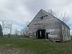Remnant of Workman Union Chapel and Cemetery in northeast Nodaway Township