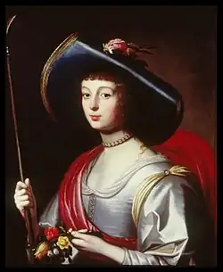 Portrait of a Lady of the Court as a Shepherdess, by Gerard van Honthorst and workshop, c. 1628.