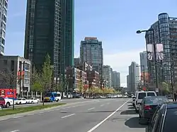 Pacific Boulevard, one of the major roads in Yaletown
