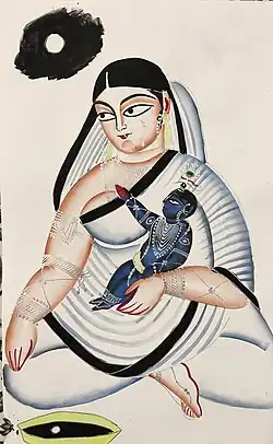 Yashoda coaxing Baby Krishna