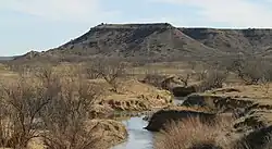 North Fork Double Mountain Fork Brazos River flowing through Yellow House Canyon