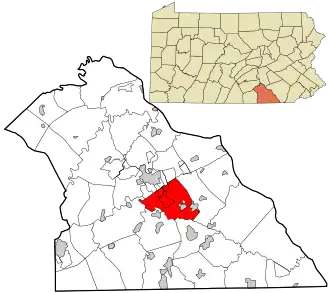 Location in York County and the state of Pennsylvania.