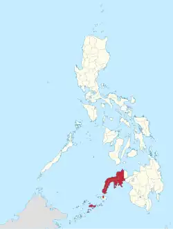 Map of the Philippines highlighting Zamboanga Peninsula