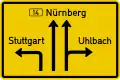 439: Sign on approaches to Junctions (lanes)