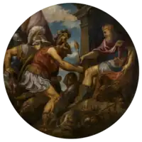 circular painting with multiple figures