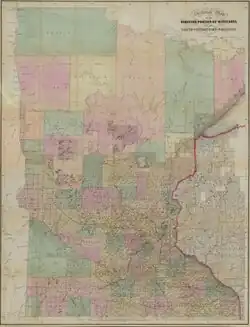 1860 Minnesota Map
