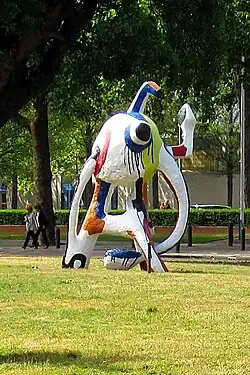 Karel Appel, 1950: 'The Elephant', original in cast in 1950 (the later version in painted bronze in this photo is made in 1989)