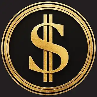 A golden dollar sign