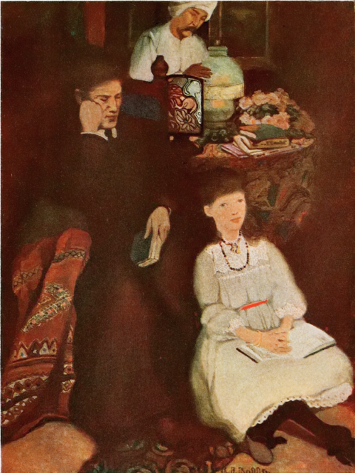 a gentleman sitting in a chair, a girl sitting on the floor beside him