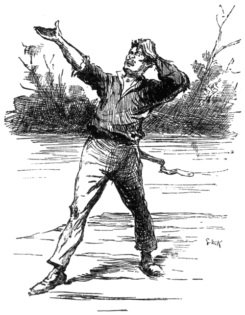 man speaking in dramatic pose