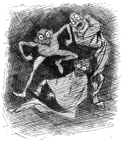 spirits floating around in the dark