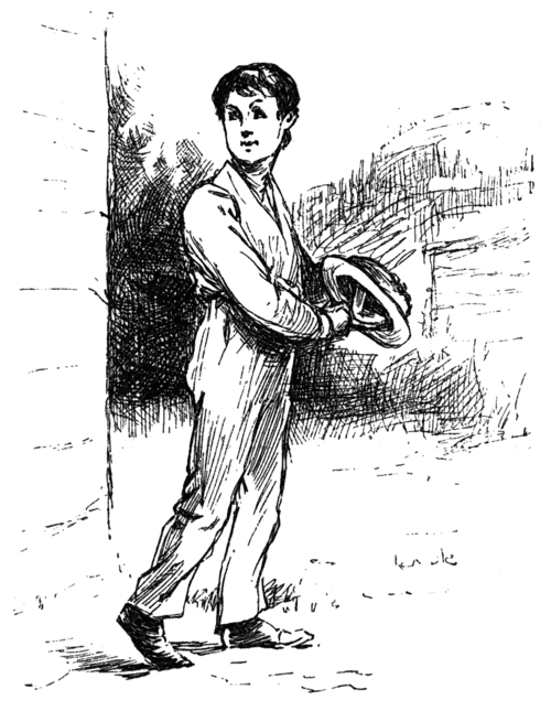 boy hiding something under his hat