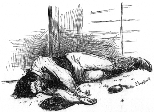 man collapsed on ground