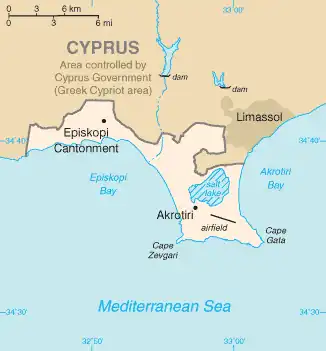 map of Akrotiri