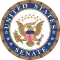A seal showing an eagle holding olive branches and arrows in its talons and gripping a banner reading "E PLURIBUS UNUM" in its beak, with rings of stars above it