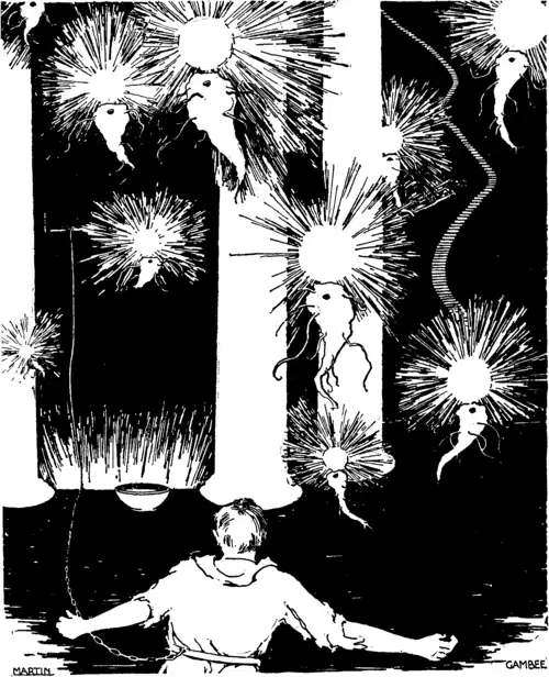 “I was, in movement and sound, one with these nameless things… I saw the things under the lights—great transparent, snail-like bodies—dozens of waving tentacles stretching from them… they were like specters of inconceivably monstrous slugs!… they did not crawl or walk—they floated!”