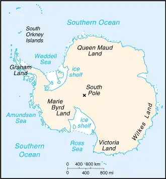 map of Antarctica