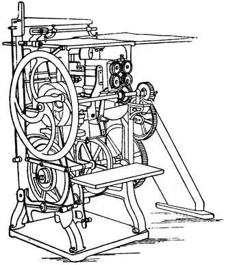 Line drawing of Martini's Folding Machine.