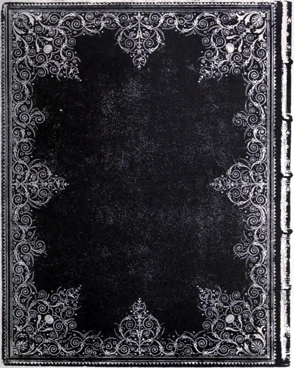 Photo-lithograph of a book cover with Derome finishing.