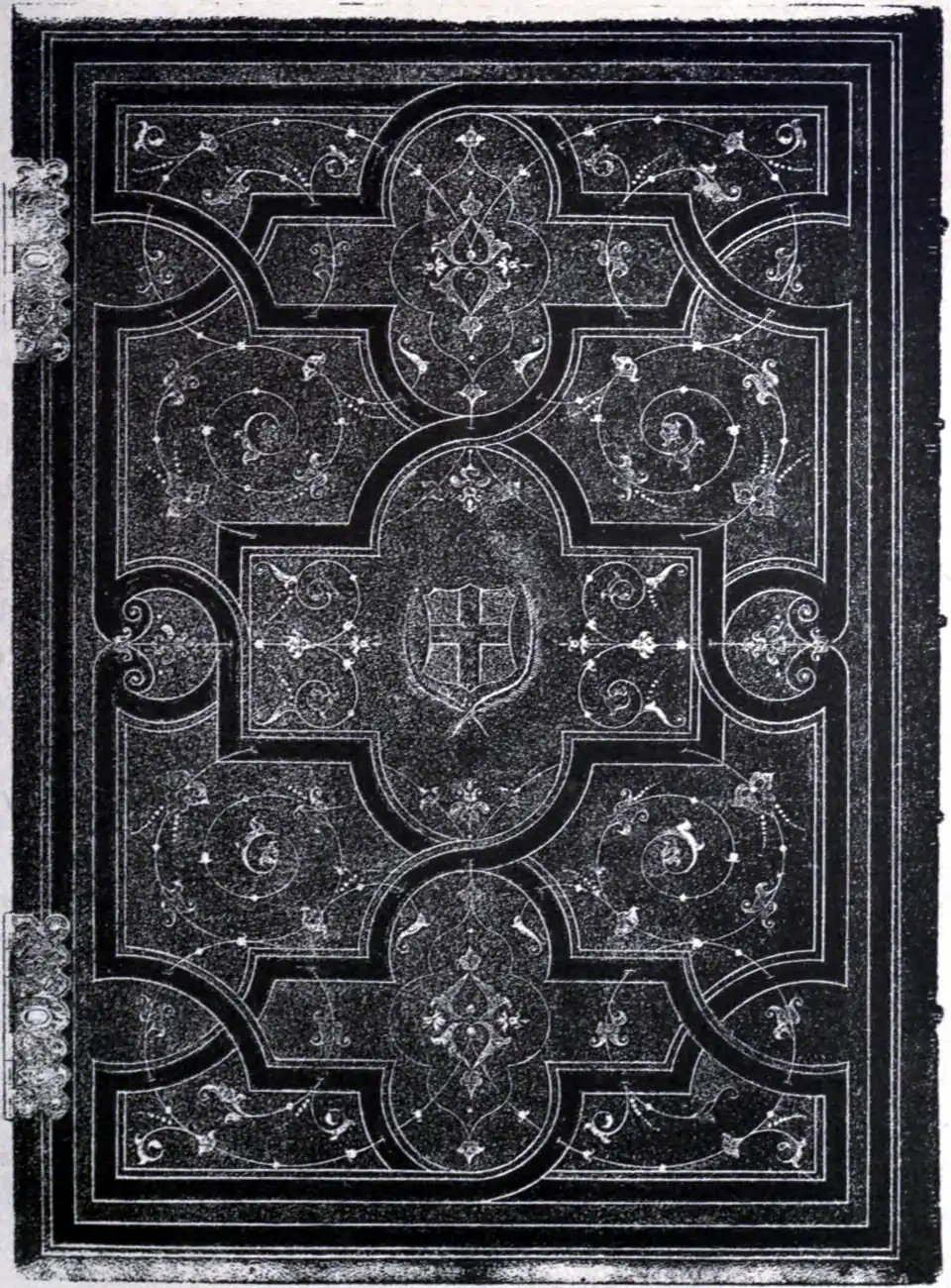 Photo-lithograph of a book cover with Grolier finishing.