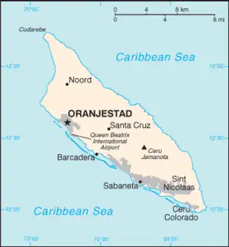 map of Aruba