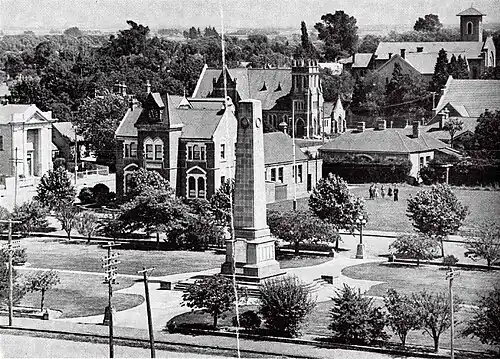 Looking West from the Methodist church