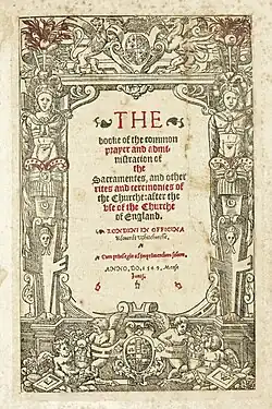 Title page of the original 1549 edition of The Book of Common Prayer
