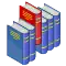 Icon of a bookshelf with one book partially extracted