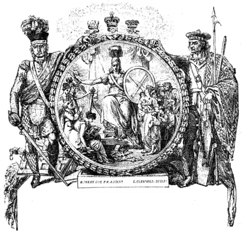 DIPLOMA OF THE HIGHLAND SOCIETY Engraved by Luke Clennell