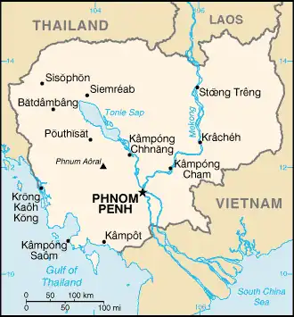 map of Cambodia