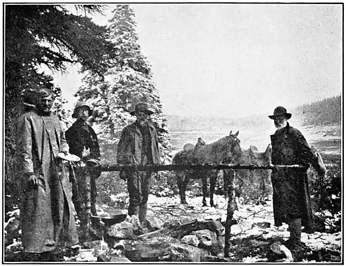 PROF. A. P. COLEMAN AND PARTY ON WILCOX PASS