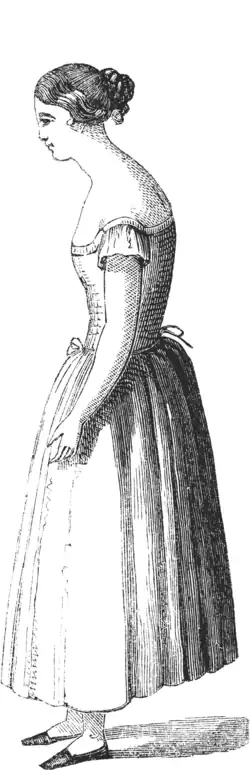 Stooping induced by drooping of the head, commonly called "poking of the head."