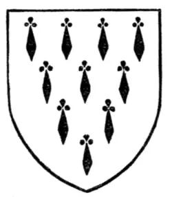Fig. 33.—Arms of John (de Montfort, otherwise de Bretagne), Duke of Brittany and Earl of Richmond. (From his seal.)