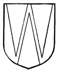 Fig. 152.—Three piles, two in chief and one in base.