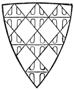 Fig. 237.—Arms of Hubert de Burgh, Earl of Kent (d. 1243). (From his seal.)