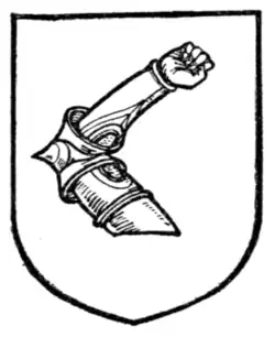 Fig. 269.—An arm embowed in armour.