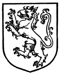 Fig. 322.—Heraldic tyger rampant.