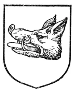Fig. 357.—Boar's head couped (Scottish).