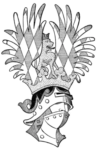 Fig. 598.—Schallern, with Crest of Bavaria (Duke Ludwig of Bavaria, 1449).