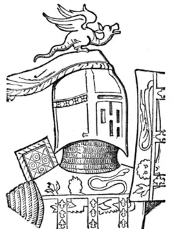 Fig. 616.—Crest of Thomas, Earl of Lancaster. (From his seal, 1301.)