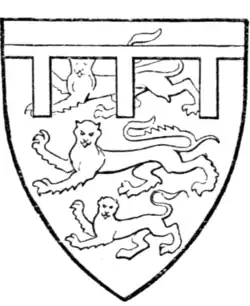 Fig. 711.—Thomas of Brotherton, Earl of Norfolk, second son of Edward I.: Arms of England, a label of three points argent.