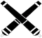 Image of crossed cannon barrels