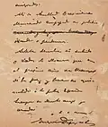 The last page of the Dupuy de Lôme Letter.