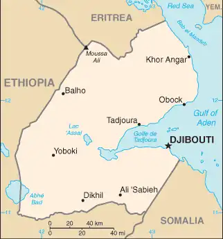 map of Djibouti
