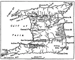 Map of Trinidad.