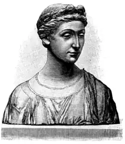 Fig. 7.—Portrait bust in terra-cotta: Florentine work of the middle of the 15th century. (South Kensington Museum.)