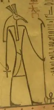 Ancient Egyptian drawing of Set from the tomb of Thutmosis III