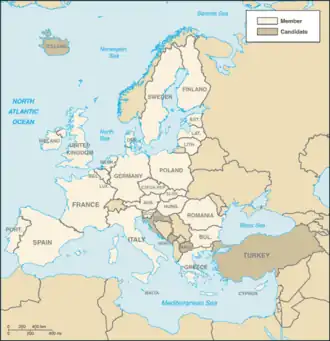 map of European Union